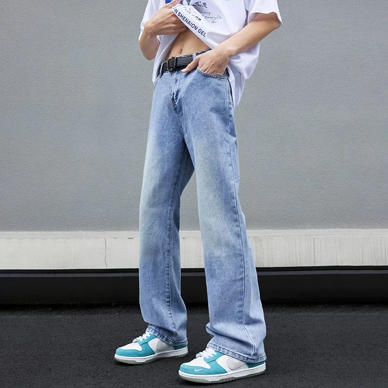 Herren Modische Wide-Leg Jeans Nord Taschen