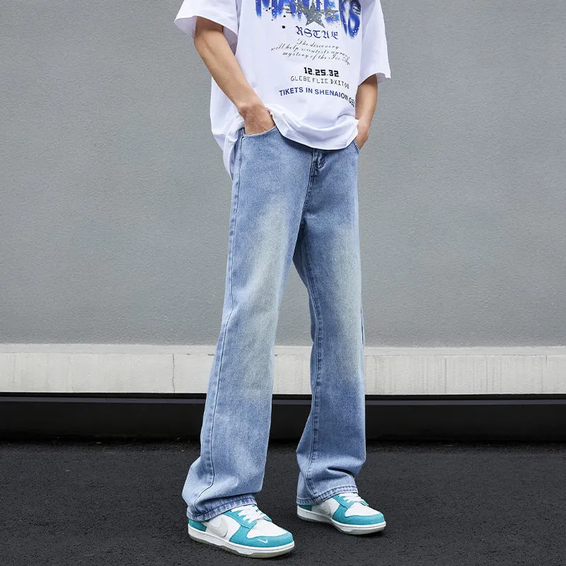 Herren Modische Wide-Leg Jeans Nord Taschen