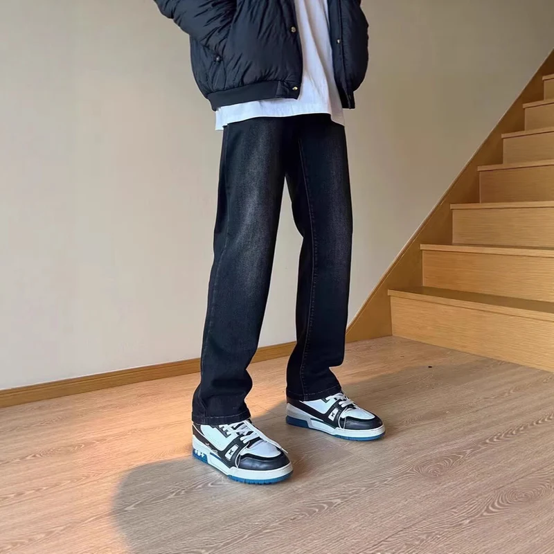 Herren Modische Weitgeschnittene Jeans Nord Taschen