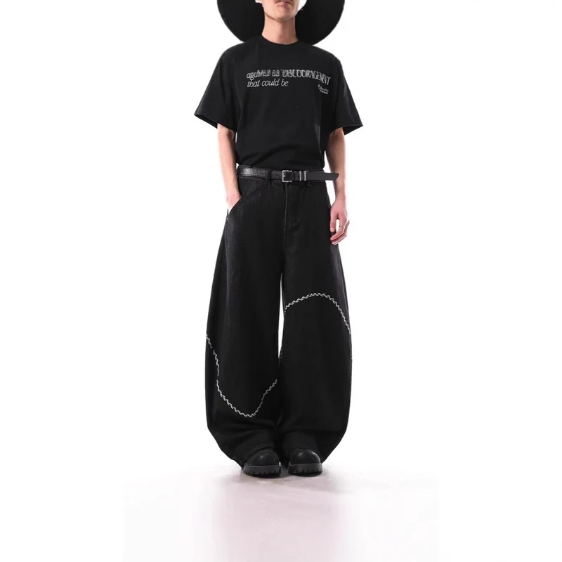 Herren Modische Weitbein-Hose mit einzigartigem Design Nord Taschen