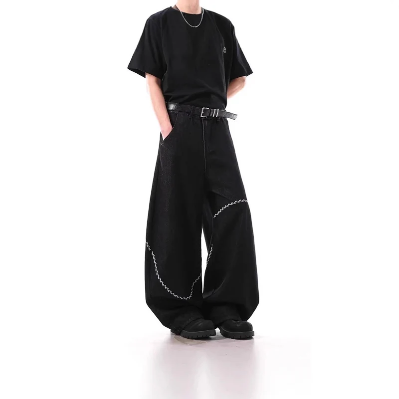 Herren Modische Weitbein-Hose mit einzigartigem Design Nord Taschen