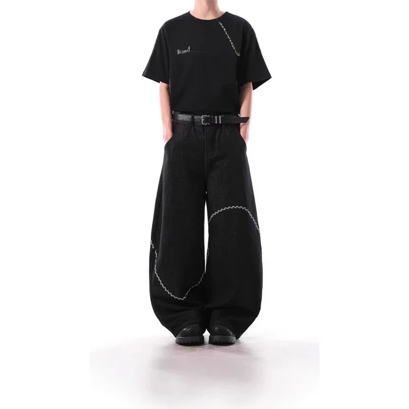 Herren Modische Weitbein-Hose mit einzigartigem Design Nord Taschen