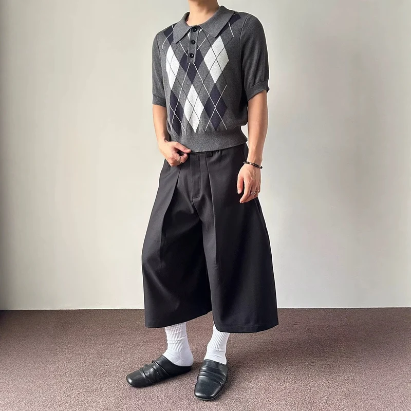 Herren modische Strick-Polo mit Grafiken Nord Taschen