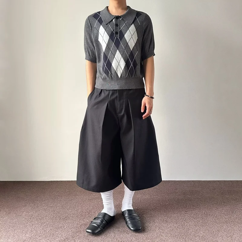 Herren modische Strick-Polo mit Grafiken Nord Taschen