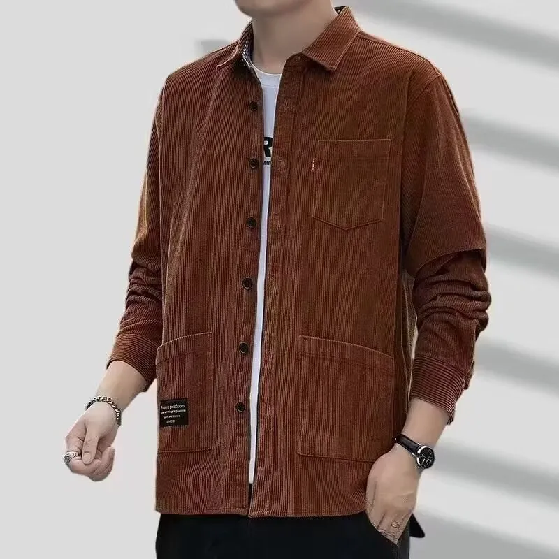 Herren modische Cordjacke Nord Taschen