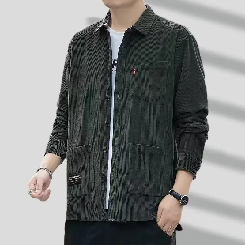 Herren modische Cordjacke Nord Taschen