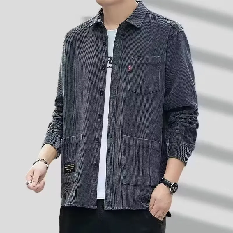 Herren modische Cordjacke Nord Taschen