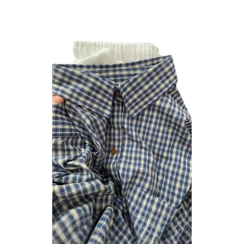 Herren Lässiges Karomusterlangarmhemd Nord Taschen