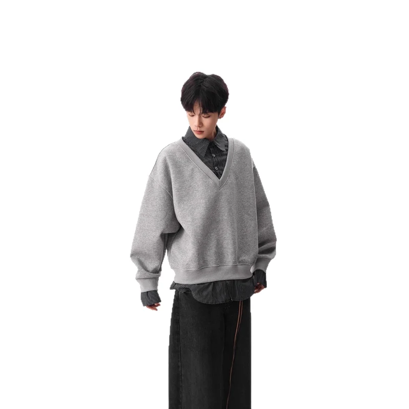 Herren Lässiger V-Neck Pullover Nord Taschen