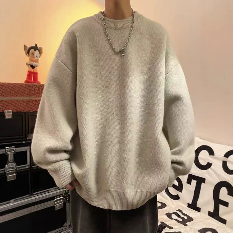 Herren Lässiger Oversized Pullover Nord Taschen