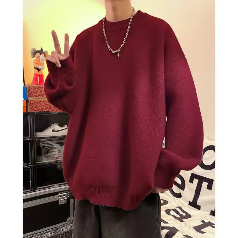 Herren Lässiger Oversized Pullover Nord Taschen