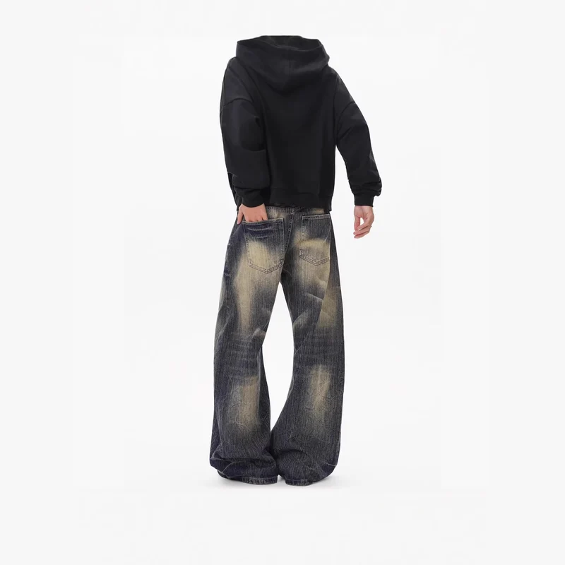 Herren Lässige Ultra-Baggy Jeans Nord Taschen