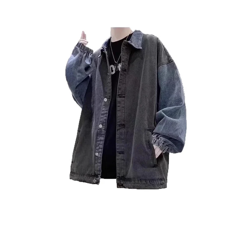 Herren Lässige Oversized Jeansjacke Nord Taschen
