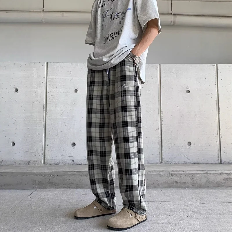 Herren Lässige Karottenhose mit Karo-Muster Nord Taschen