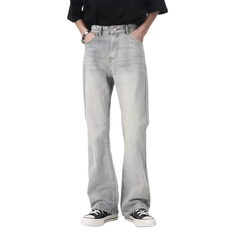 Herren Lässige Hochtaillierte Jeans Nord Taschen