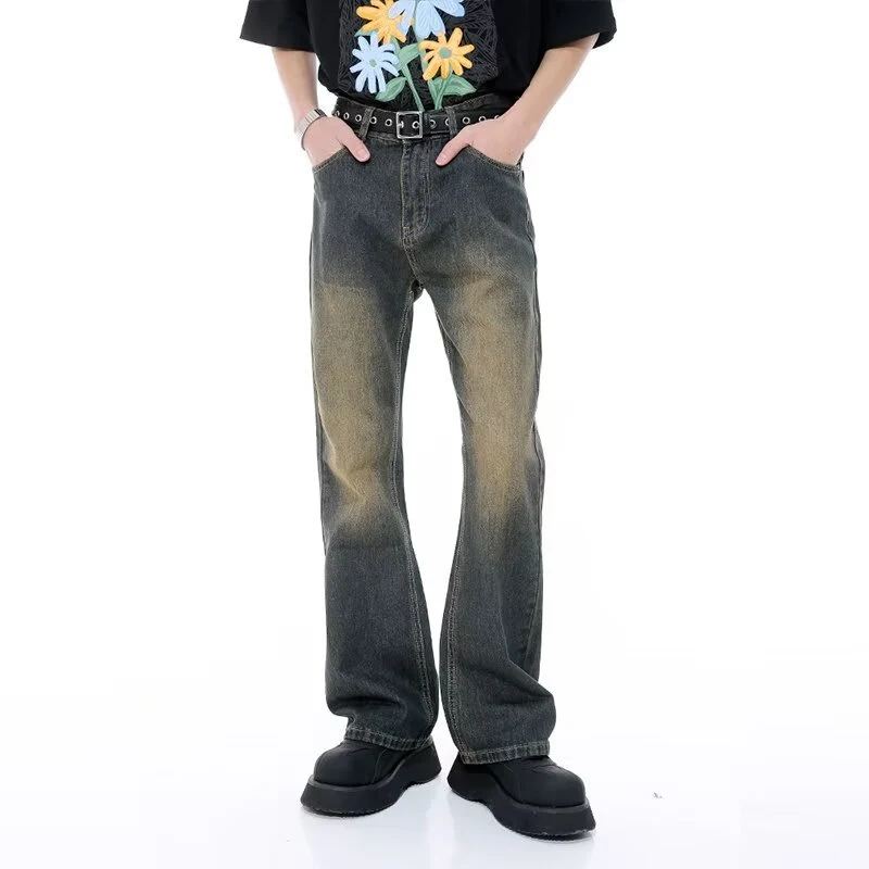 Herren Lässige Hochtaillierte Jeans Nord Taschen