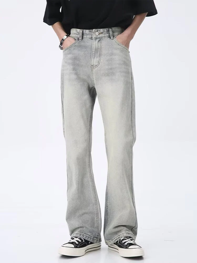 Herren Lässige Hochtaillierte Jeans Nord Taschen
