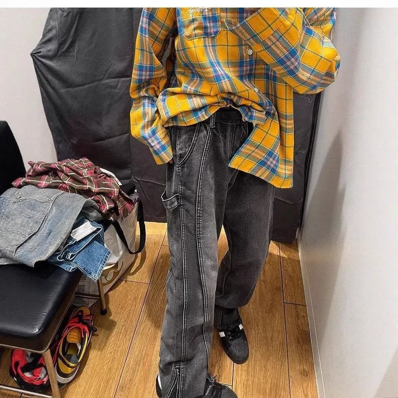 Herren Lässige Cargo-Jeans Nord Taschen