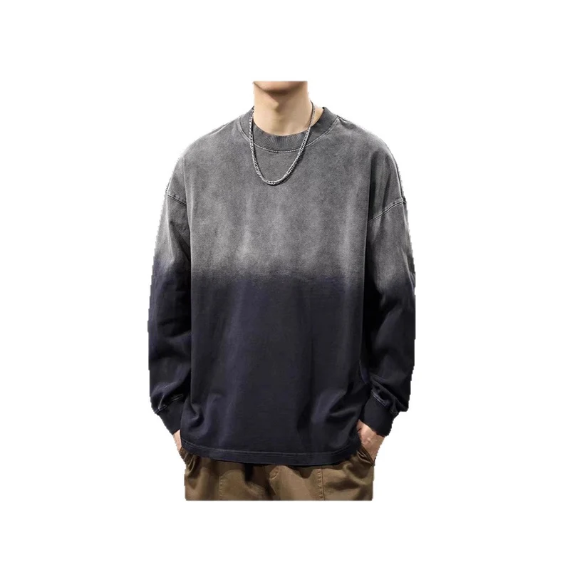 Herren Langarm-T-Shirt mit Ombre-Effekt Nord Taschen