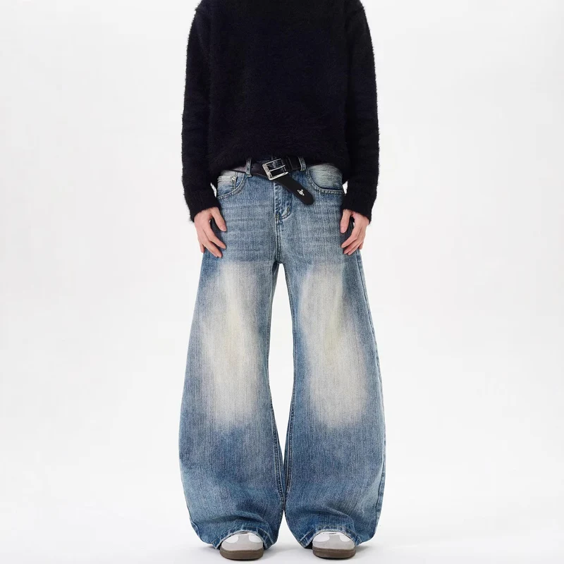 Herren Hochgeschnittene Weitgeschnittene Jeans Nord Taschen