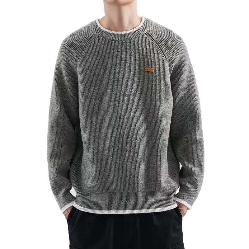 Herren Gemütlicher Strickpullover Nord Taschen