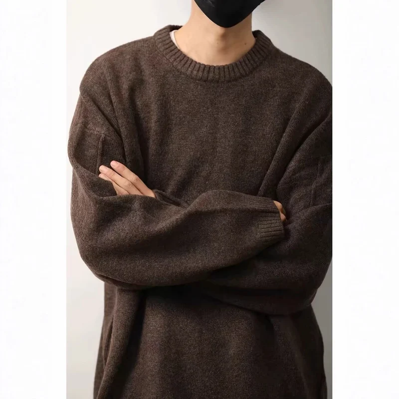 Herren Gemütlicher Oversized Pullover Nord Taschen