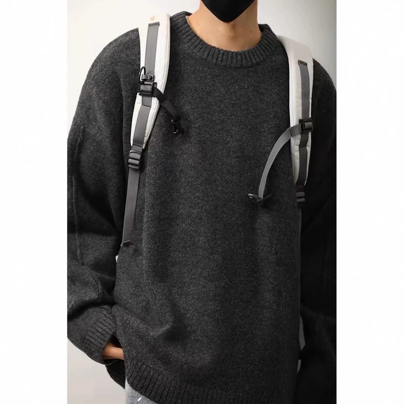 Herren Gemütlicher Oversized Pullover Nord Taschen