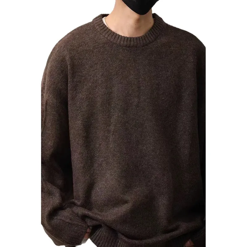 Herren Gemütlicher Oversized Pullover Nord Taschen