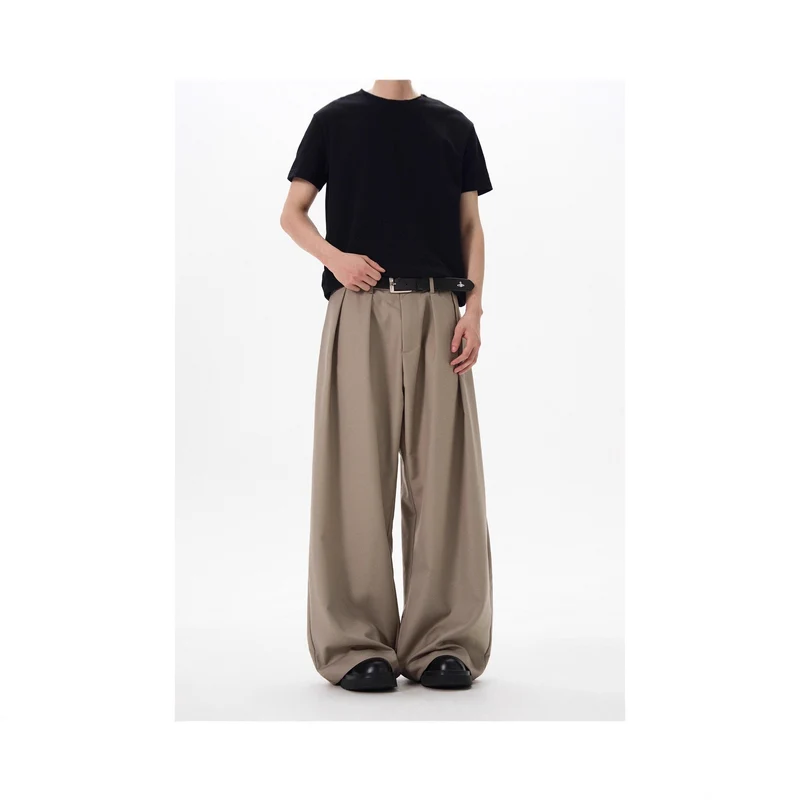Herren Elegante Weitgeschnittene Stoffhose Nord Taschen