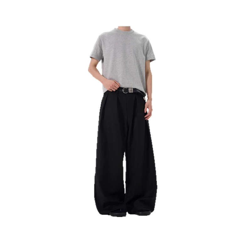 Herren Elegante Weitgeschnittene Stoffhose Nord Taschen
