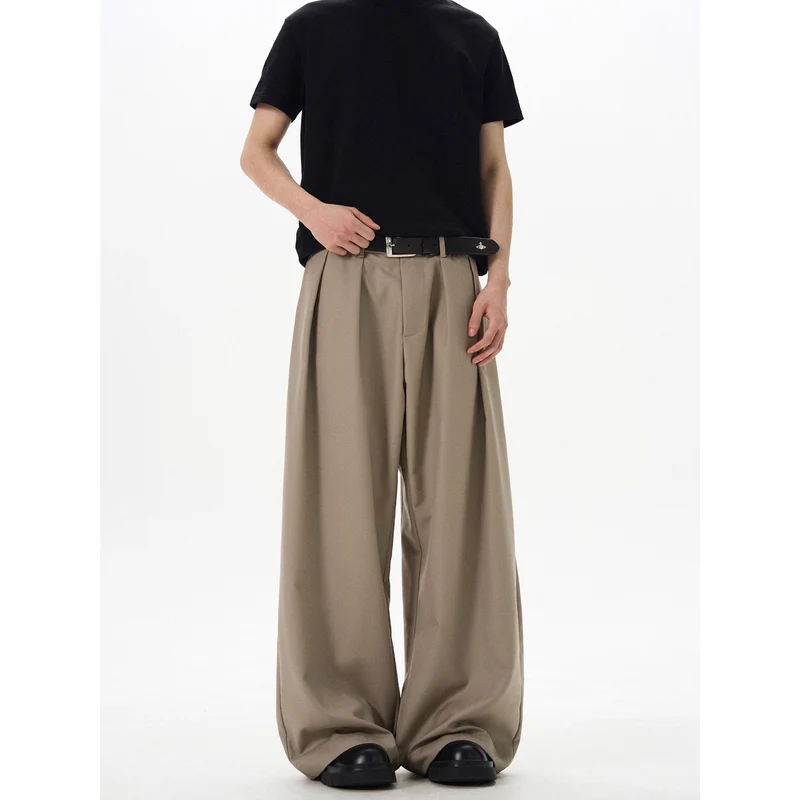 Herren Elegante Weitgeschnittene Stoffhose Nord Taschen