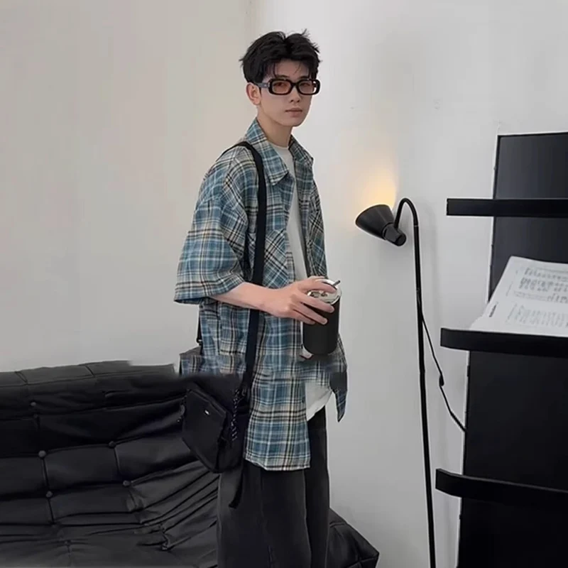Herren Elegante und lässige Kurzarm-Hemdjacke Nord Taschen