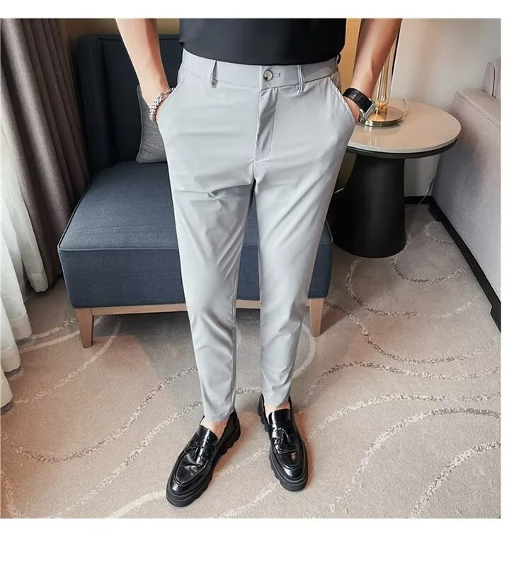 Herren Elegante Slim-Fit Hose Nord Taschen