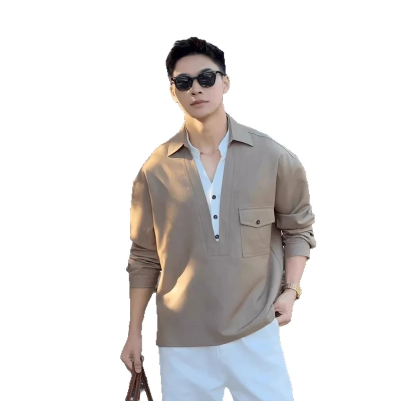 Herren Elegante Freizeit-Hemd Nord Taschen
