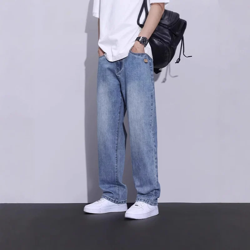 Herren Bequeme Weitgeschnittene Jeans Nord Taschen