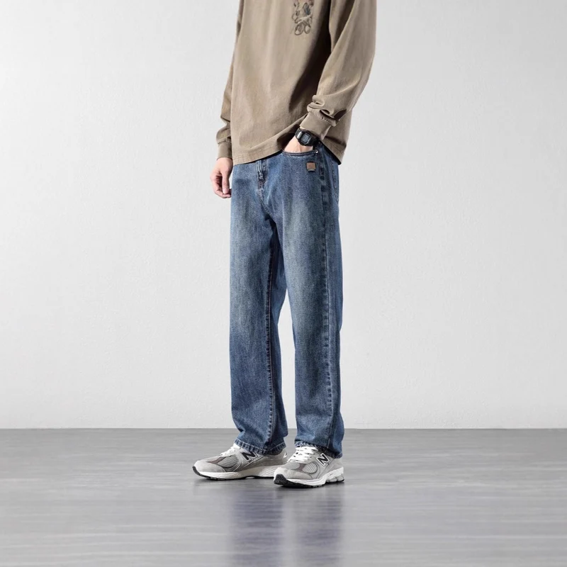 Herren Bequeme Weitbein-Jeans Nord Taschen