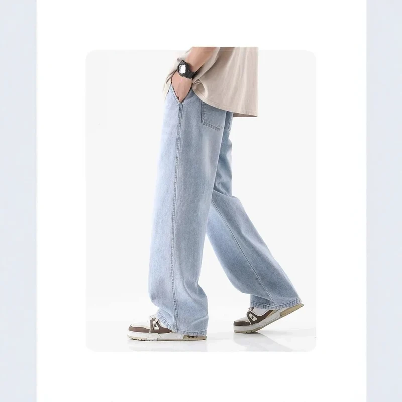 Herren Bequeme und lässige Weitgeschnittene Jeans Nord Taschen