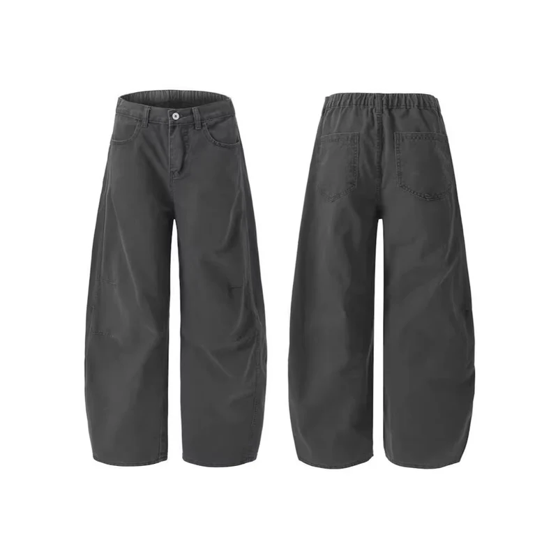 Damen Weitgeschnittene Utility-Cargo-Hose Nord Taschen