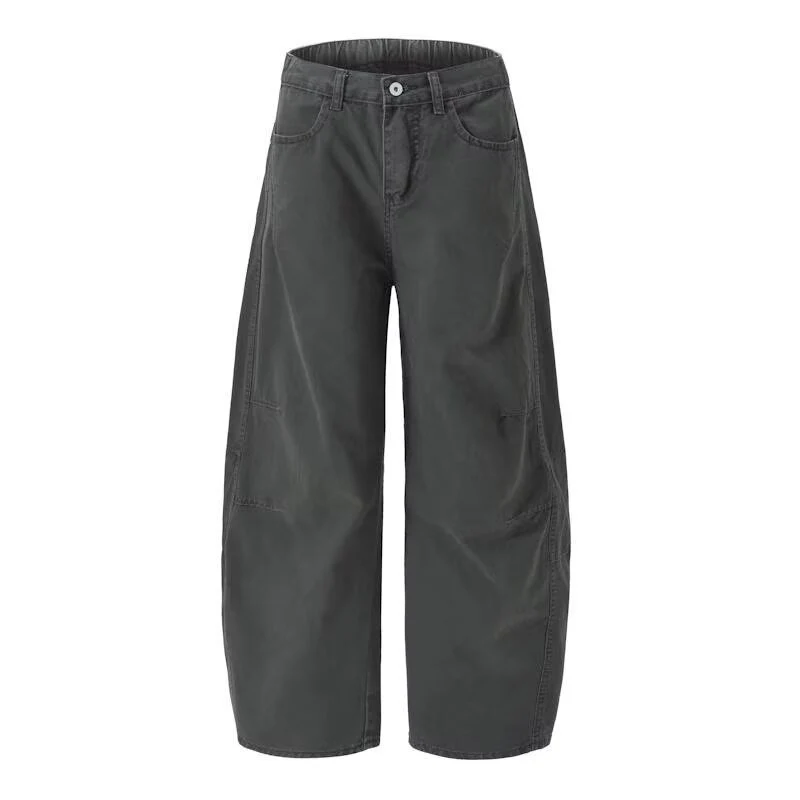 Damen Weitgeschnittene Utility-Cargo-Hose Nord Taschen