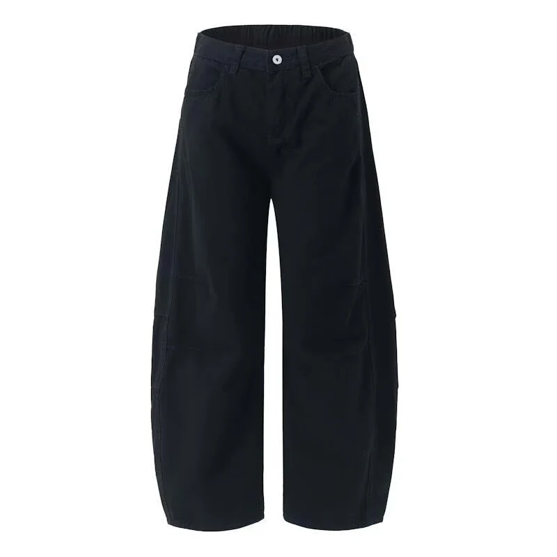 Damen Weitgeschnittene Utility-Cargo-Hose Nord Taschen