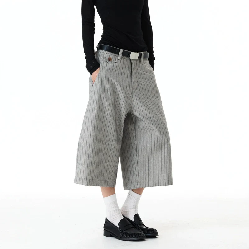 Damen Weitgeschnittene Streifenhose Nord Taschen