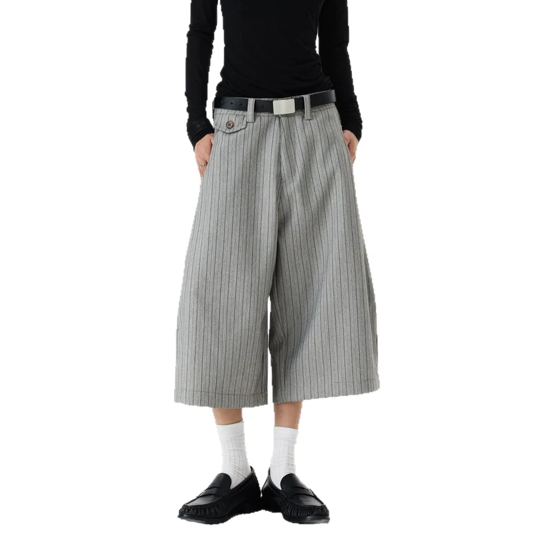 Damen Weitgeschnittene Streifenhose Nord Taschen