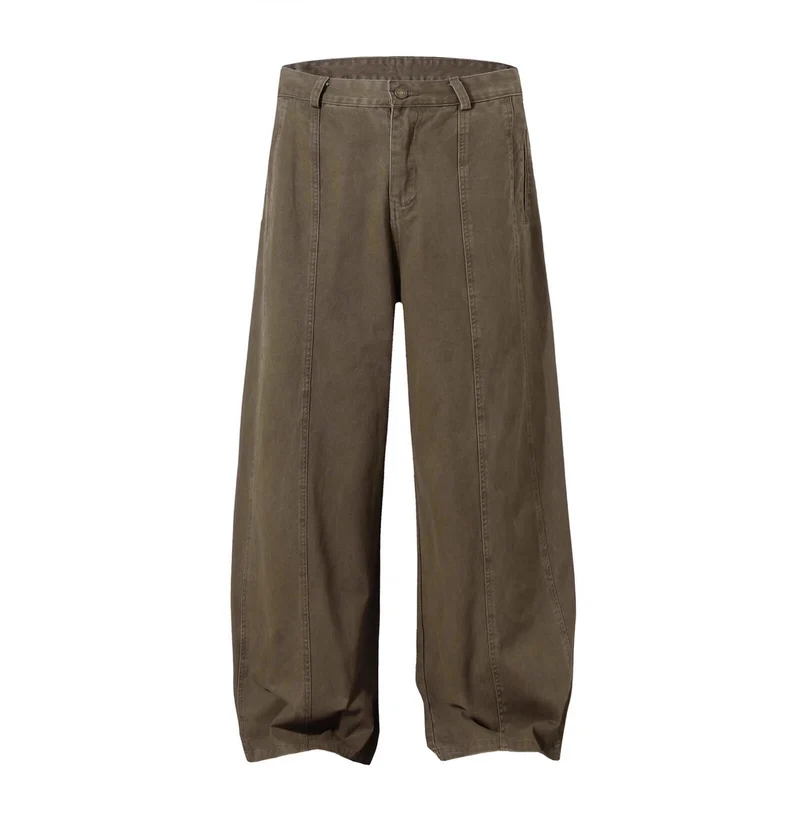 Damen Weitgeschnittene Stoffhose Nord Taschen