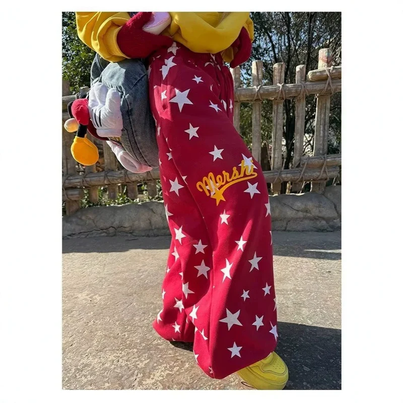 Damen Weitgeschnittene Sterne-Hose Nord Taschen