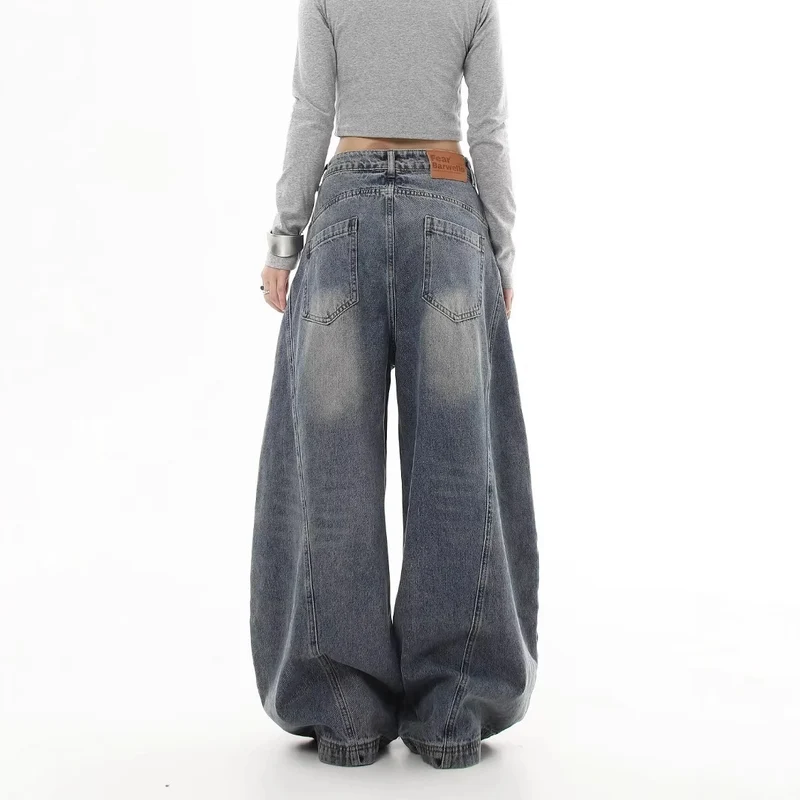 Damen Weitgeschnittene Mom-Jeans Nord Taschen