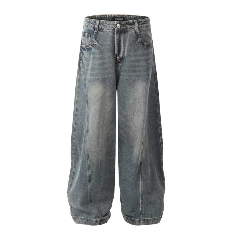 Damen Weitgeschnittene Mom-Jeans Nord Taschen