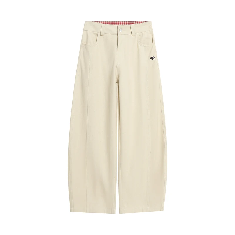 Damen Weitgeschnittene modische Stoffhose Nord Taschen