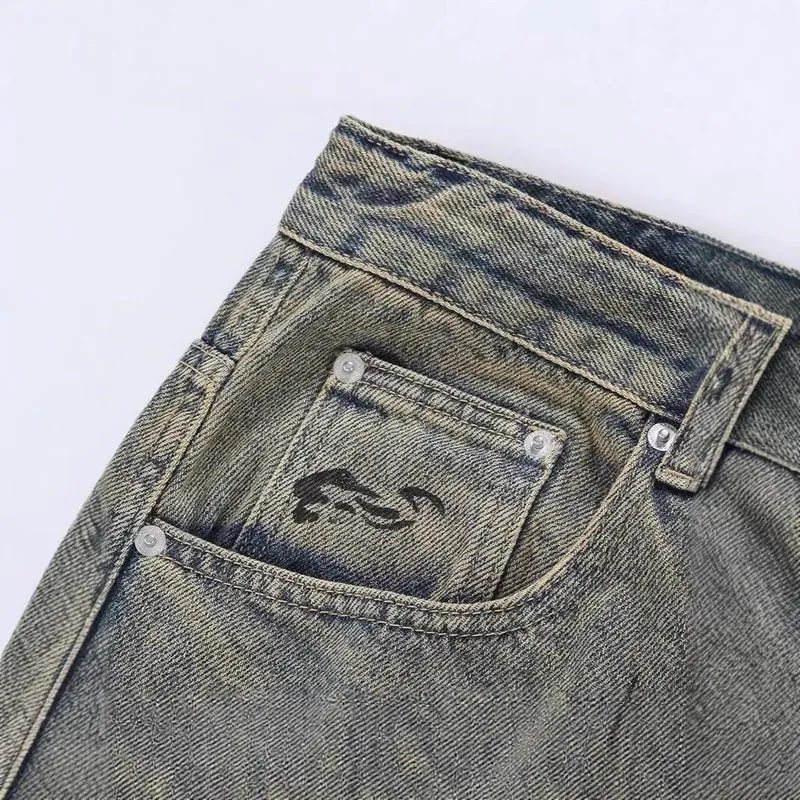 Damen Weitgeschnittene Destroyed Jeans Nord Taschen
