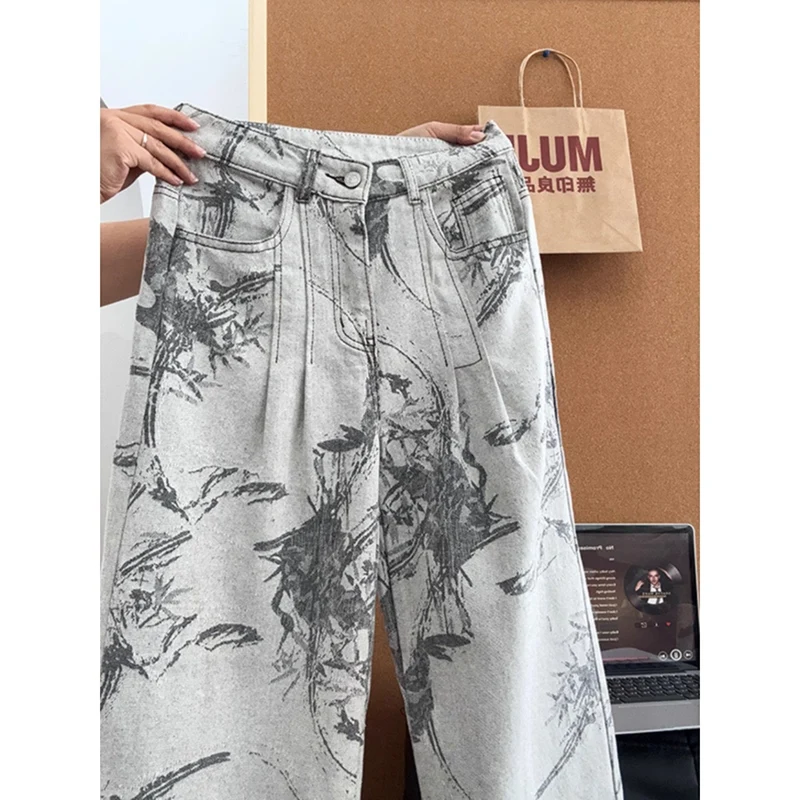 Damen Weitgeschnittene Designer-Jeans Nord Taschen