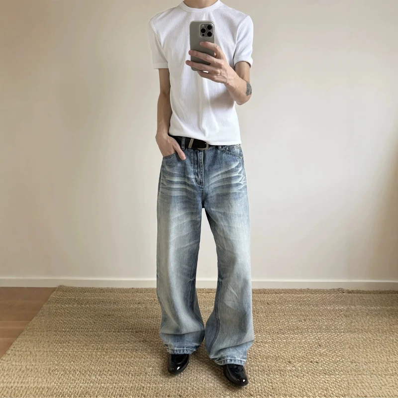 Damen Weitgeschnittene Denim-Jeans Nord Taschen